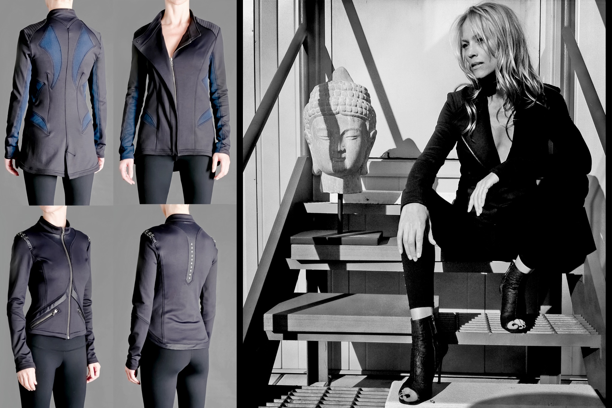 PAYNE technical jackets and a black-and-white founder portrait
