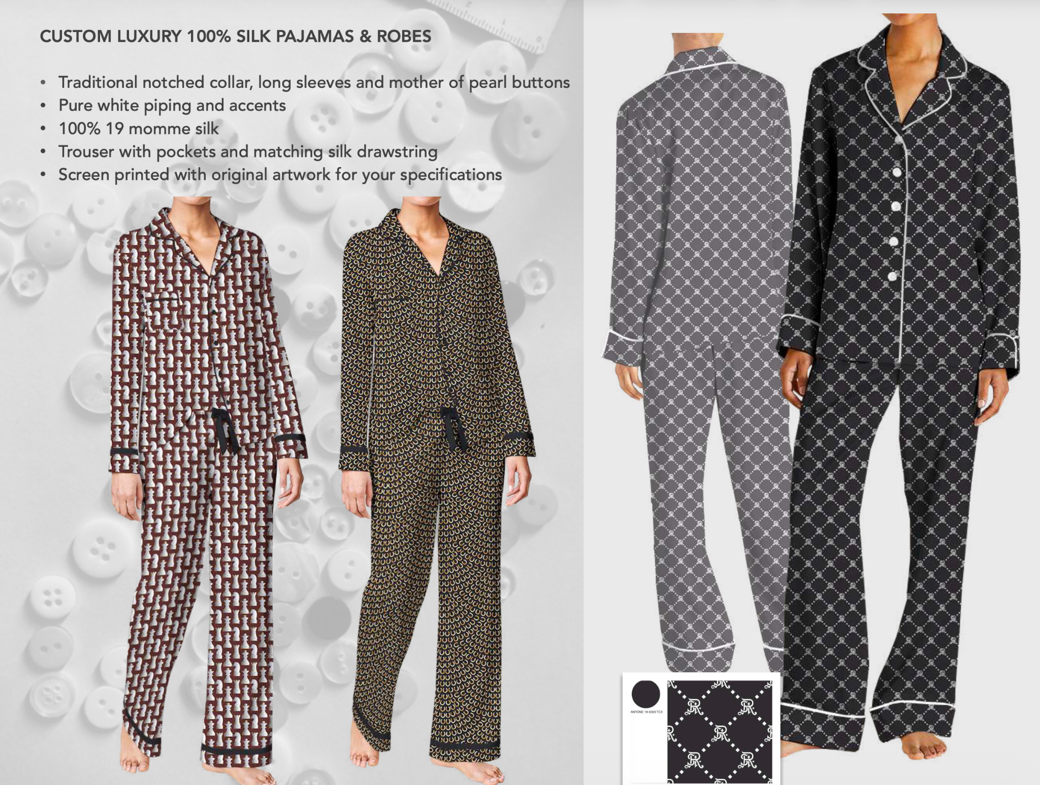 St. Regis Aspen 19 momme silk pajama collection designs